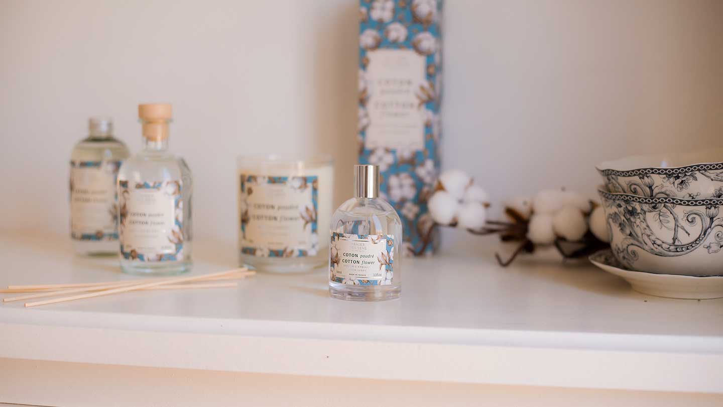 Cotton Flower home fragrances - Panier des Sens USA