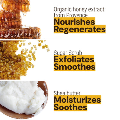 Sugar body scrub - Honey exfoliating scrub for body