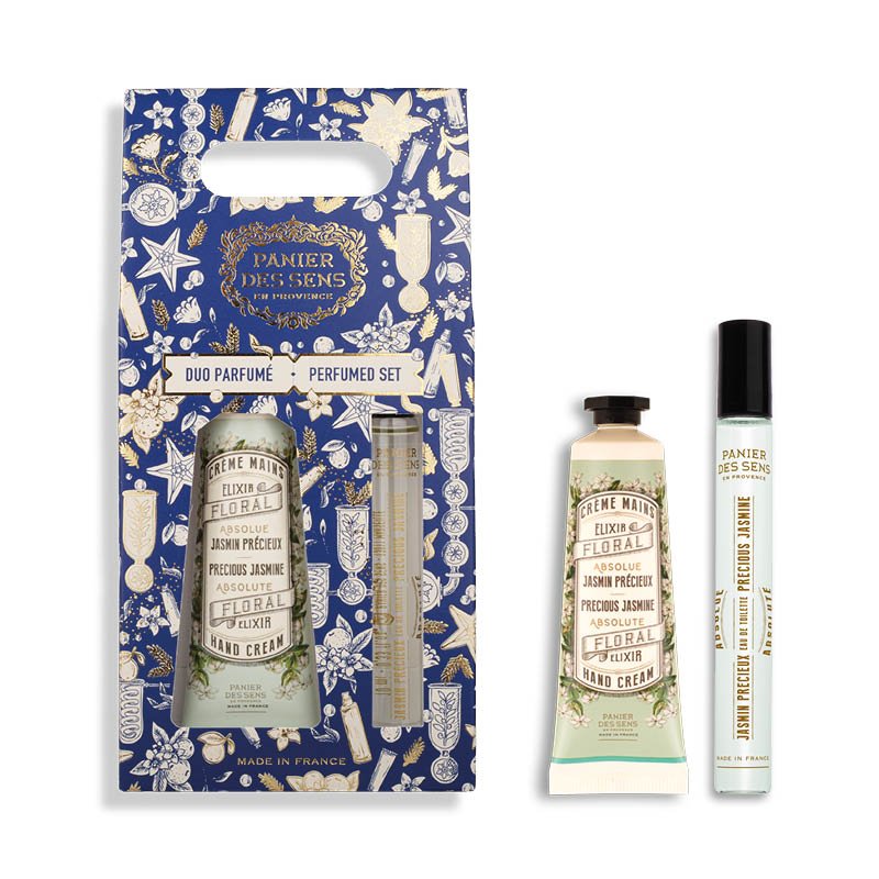 Christmas Duo Set 2025 Limited Edition Hand Cream + Roll - On Perfume – Jasmine - Gifts - Panier des Sens USA