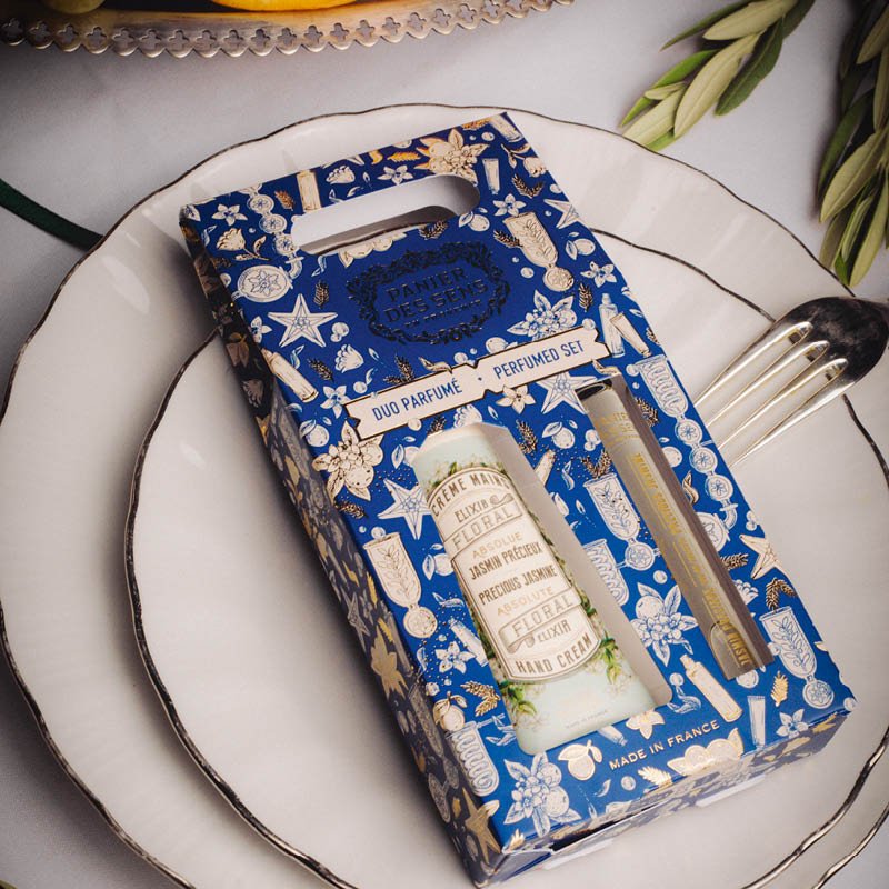 Christmas Duo Set Hand Cream + Roll - On Perfume – Jasmine - Gifts - Panier des Sens USA