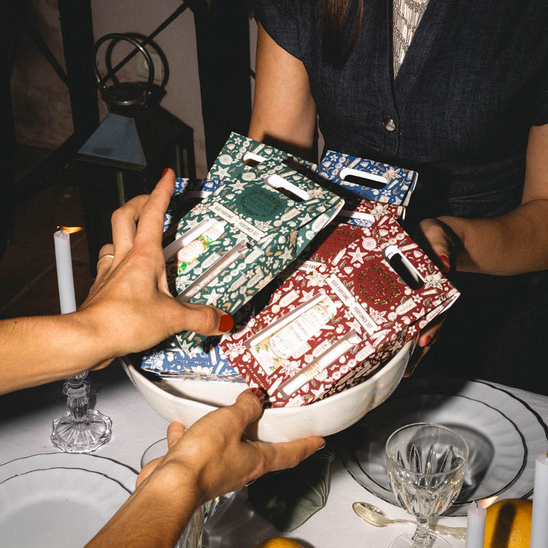 Christmas Duo Set Hand Cream + Roll - On Perfume – Rose Geranium - Gifts - Panier des Sens USA