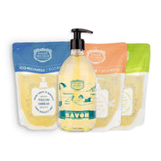 Essential pack of Marseille Olive Liquid Soap Limited Edition 25 Years + 3 refills - Liquid Marseille Soap - Panier des Sens USA