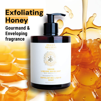 Exfoliating liquid Marseille soap - Regenerating Honey - Liquid Marseille Soap - Panier des Sens USA