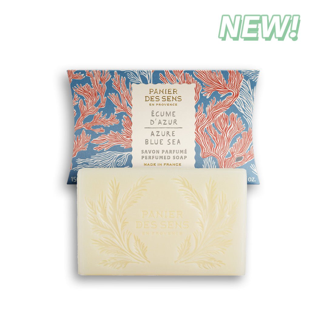 French Luxury Bar Soap - Azure Blue Sea - Solid cosmetics - Panier des Sens USA