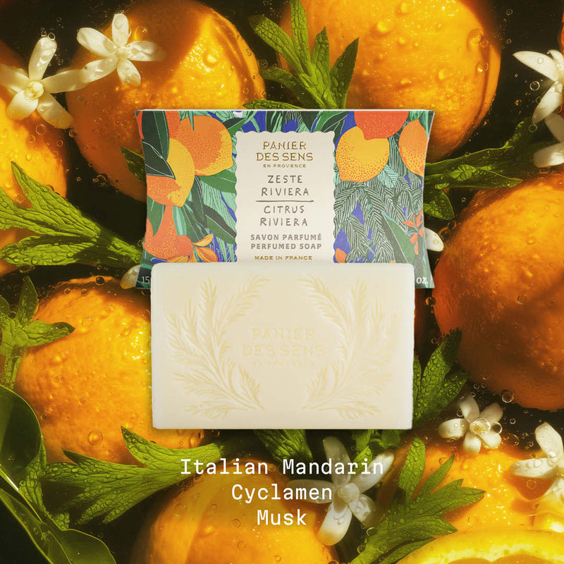 French Luxury Bar Soap - Citrus Riviera - Solid cosmetics - Panier des Sens USA