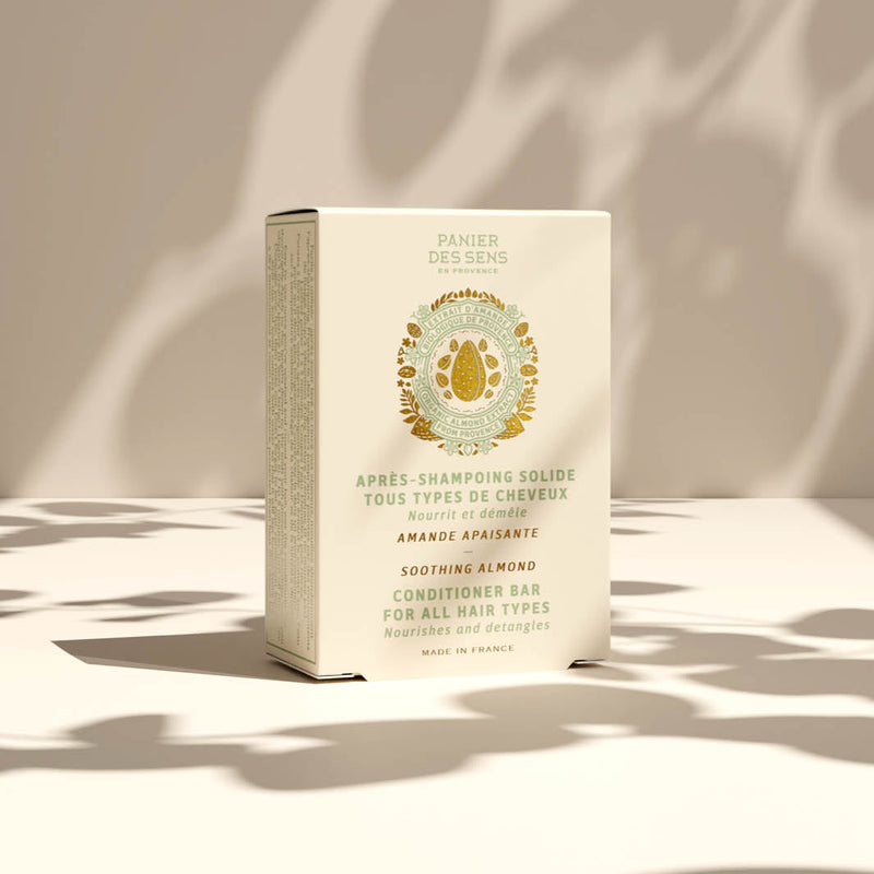 Hair Conditioner Bar Soap with Sweet Almond and Shea Butter - 1,4 oz - Solid cosmetics - Panier des Sens USA