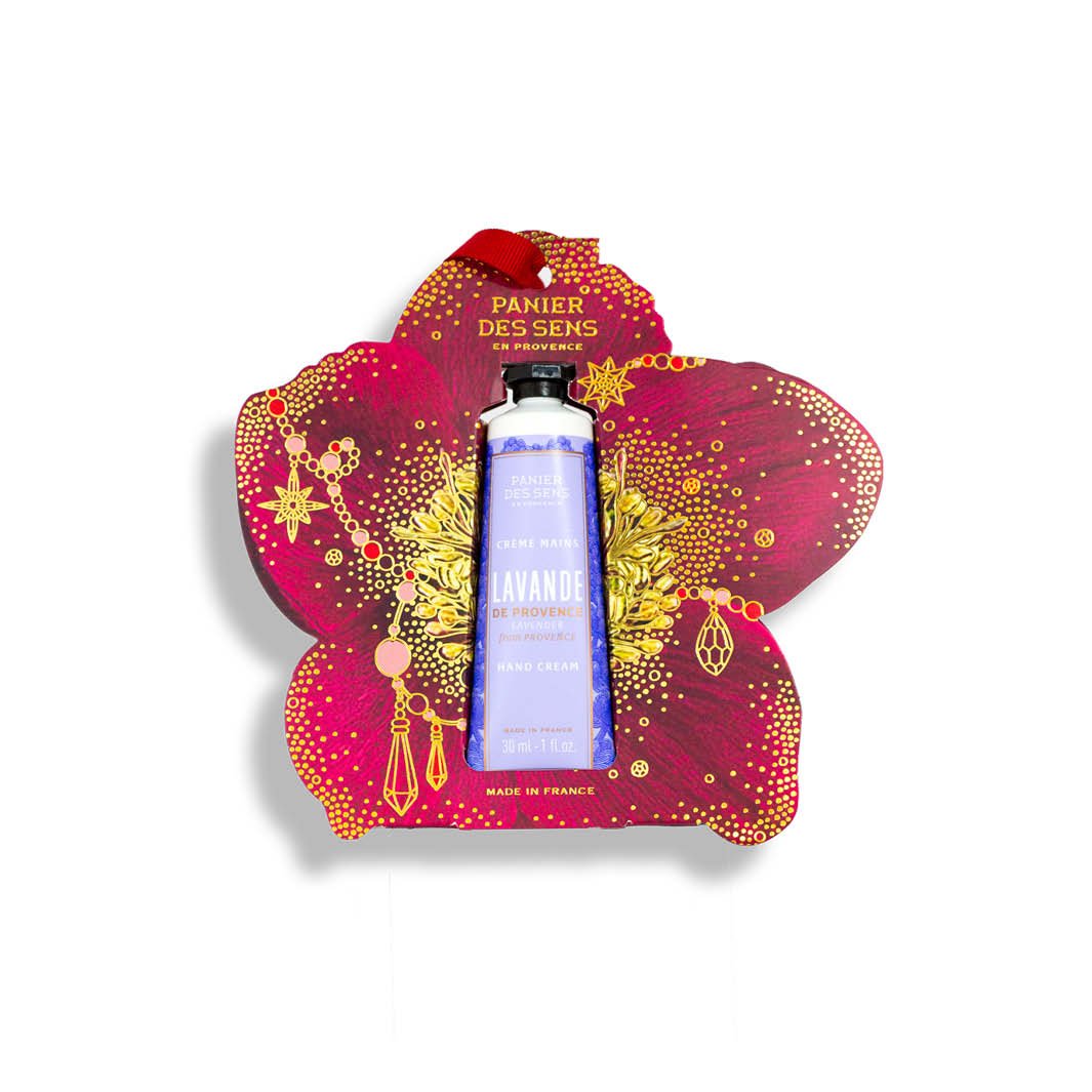 Regalo: crema de manos de lavanda – Adorno navideño - NAVIDAD - Panier des Sens EE. UU.
