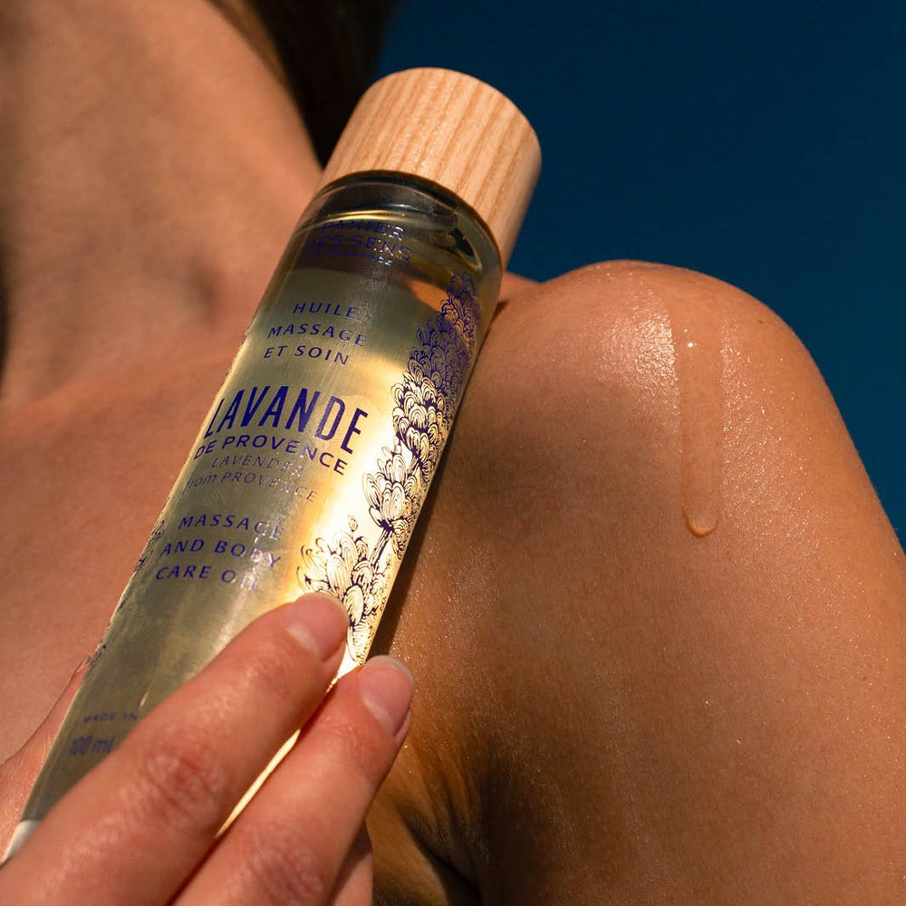 Lavender Massage Oil – Relaxing Body Oil 3.4 fl oz - Body Care - Panier des Sens USA