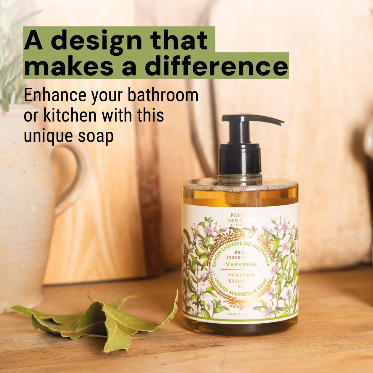 Lemon verbena hand soap - Liquid Marseille Soap - Panier des Sens USA