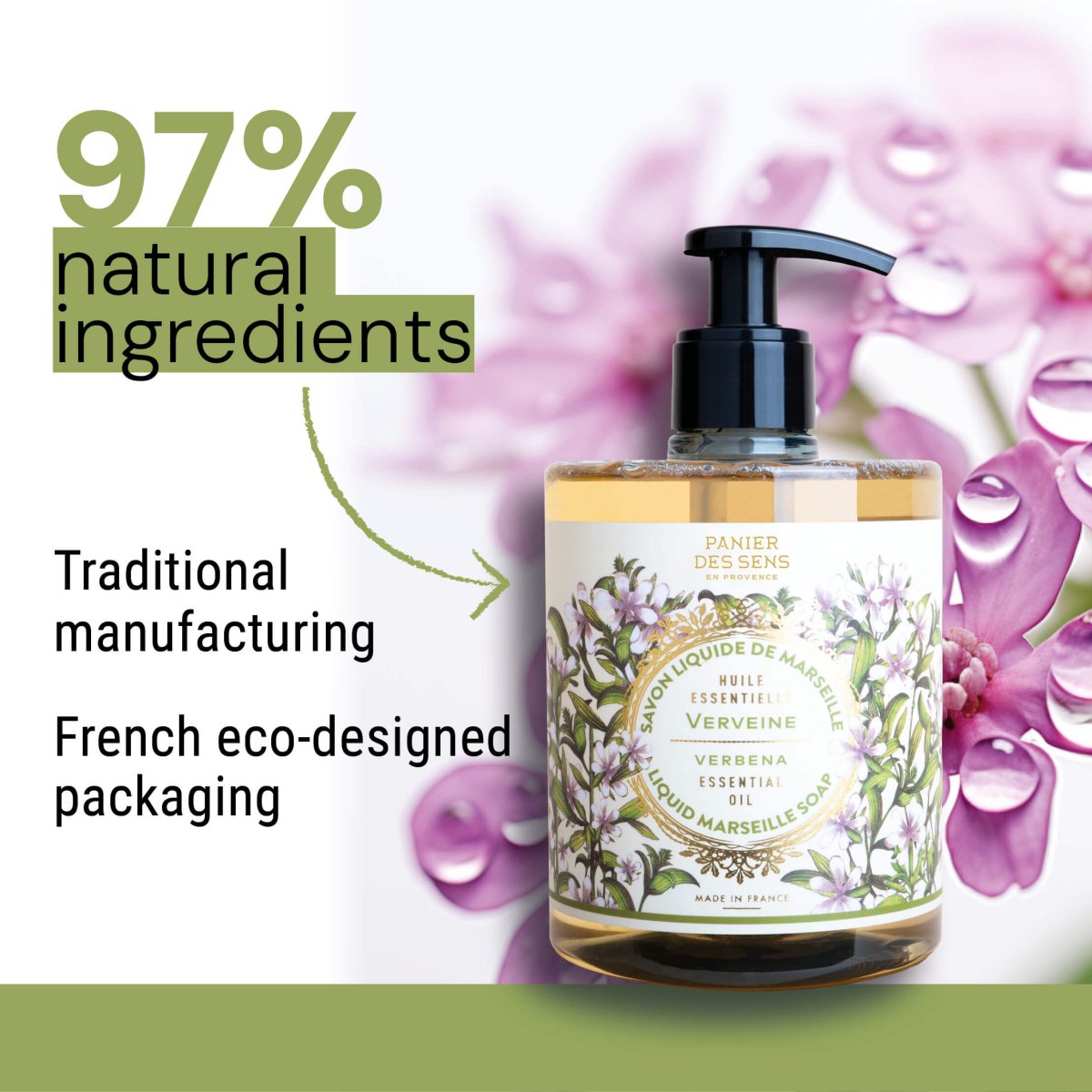 Liquid Marseille Soap - Energizing Verbena – Panier des Sens USA