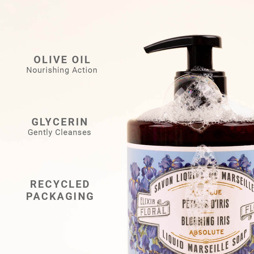 Liquid Marseille Soap - Blooming Iris savon liquide de Marseille - Liquid Marseille Soap - Panier des Sens USA