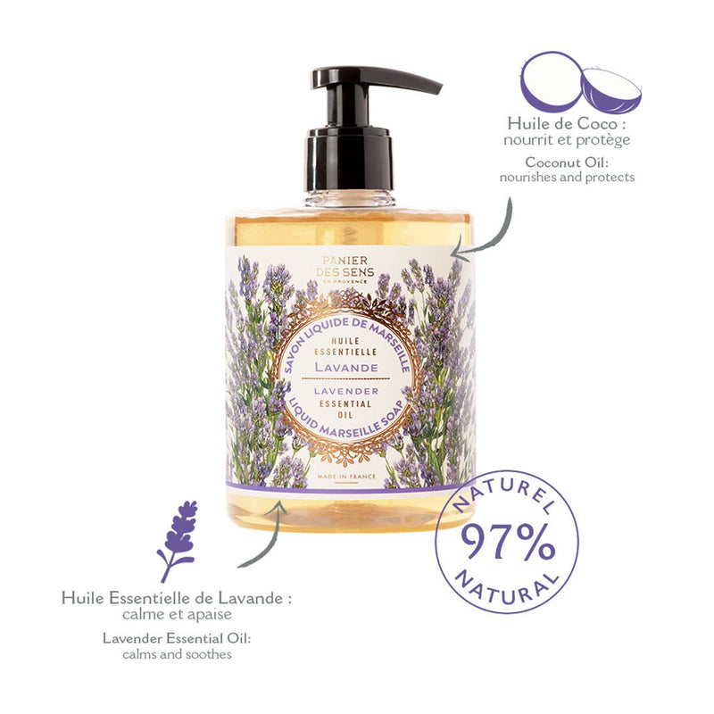 Liquid Marseille soap - Lavender savon liquide de Marseille - Liquid Marseille Soap - Panier des Sens USA