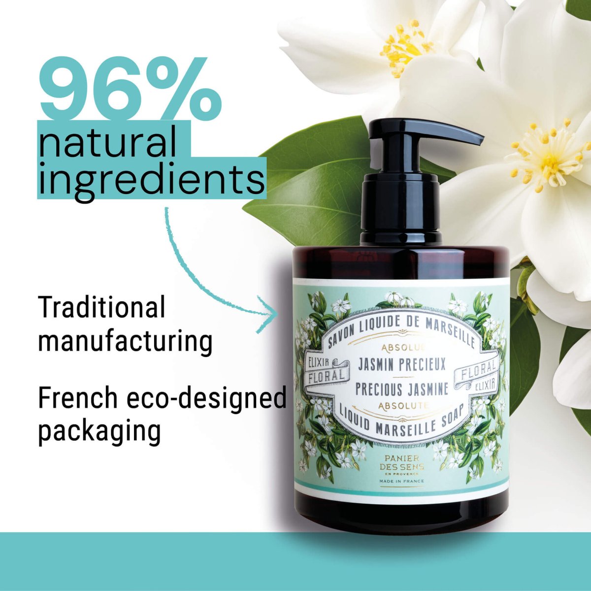 Liquid Marseille Soap - Precious Jasmine – Panier des Sens USA