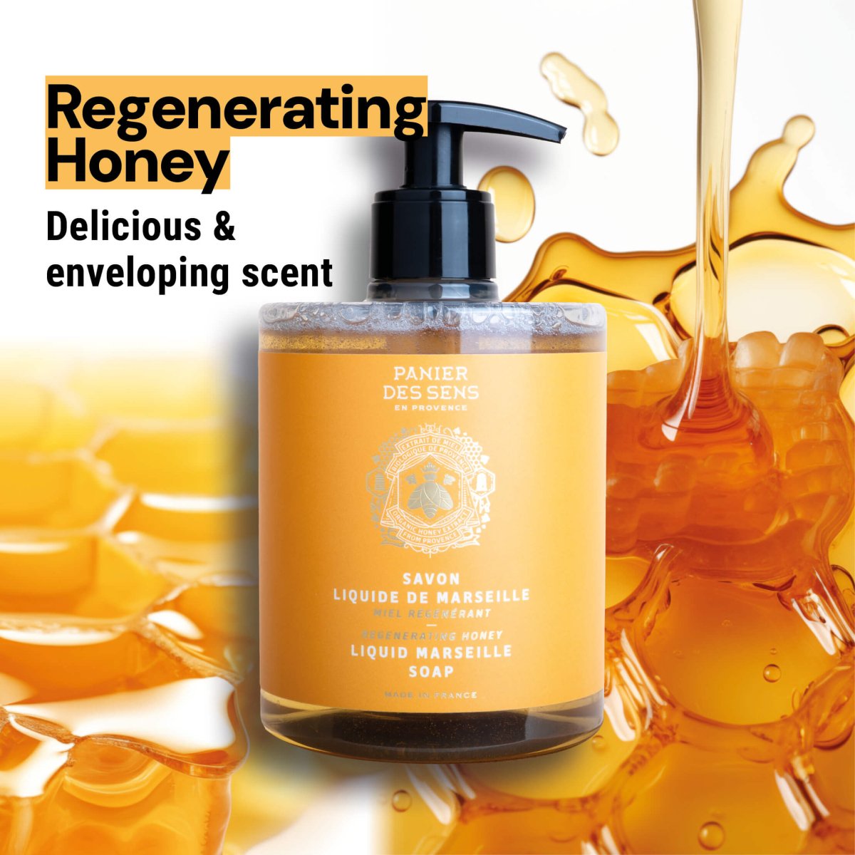Liquid Marseille soap - Regenerating Honey – Panier des Sens USA