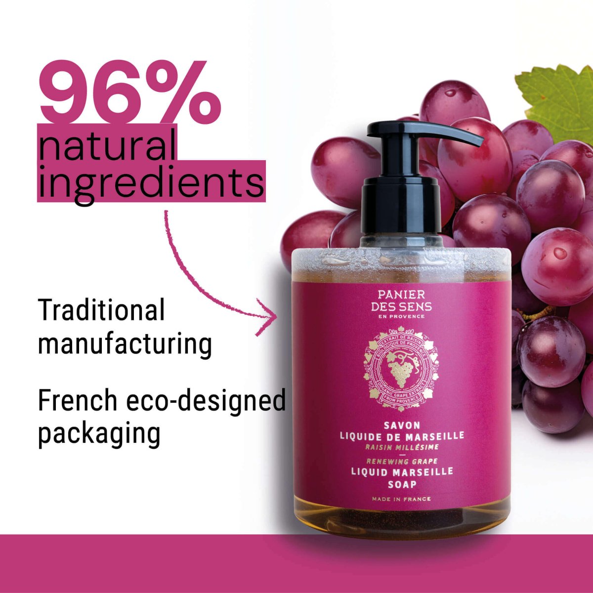 Liquid Marseille soap - Renewing grape – Panier des Sens USA
