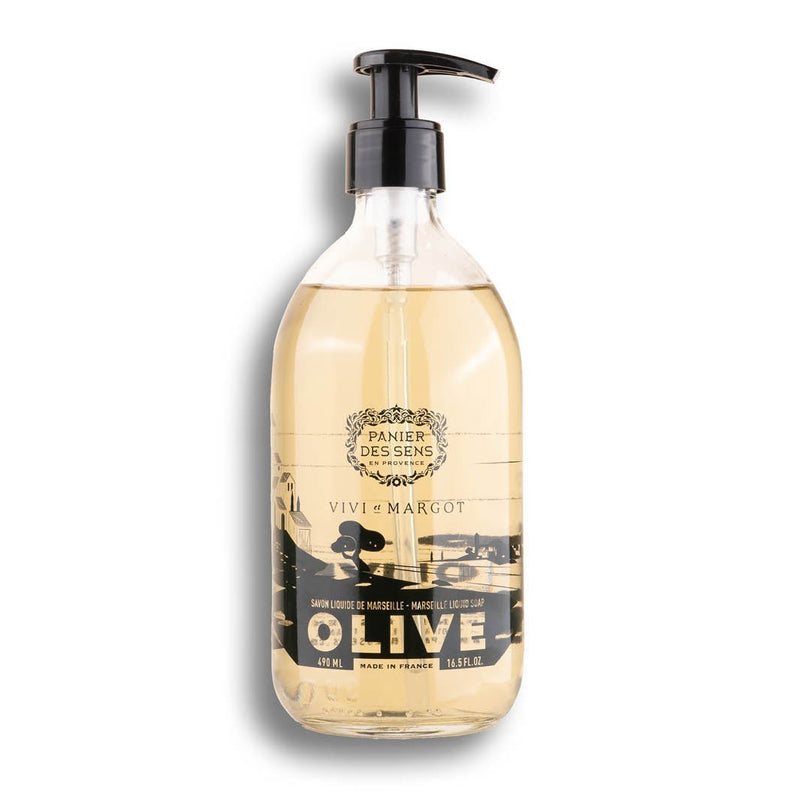 Olive liquid Marseille soap limited edition + 2 eco - refills - Orange Blossom, Rose - Liquid Marseille Soap - Panier des Sens USA