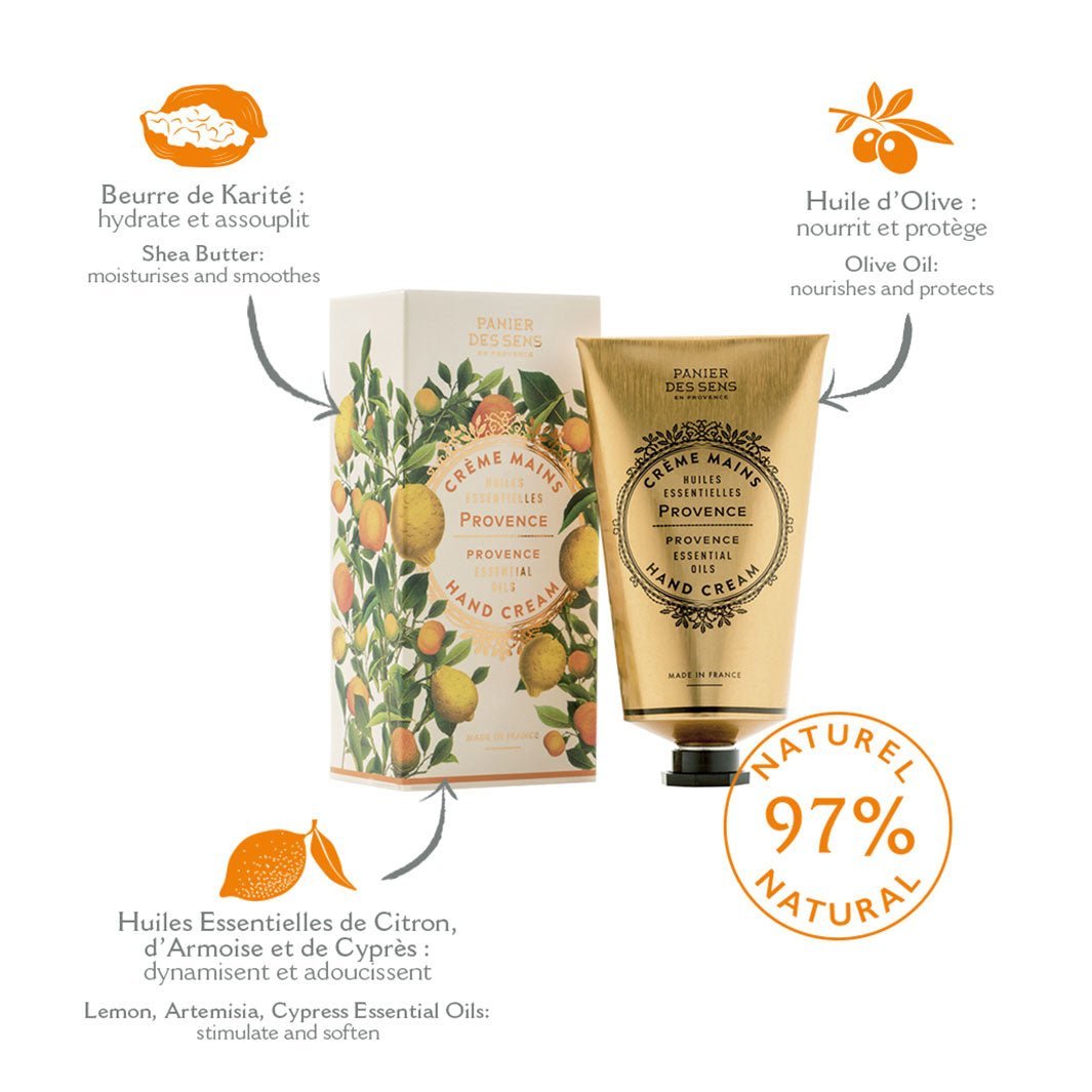 Pack of 4 Multi-Scented Hand Creams 2.5 floz - Provence, Orange Blossom, Honey, Almond - Hand care - Panier des Sens USA