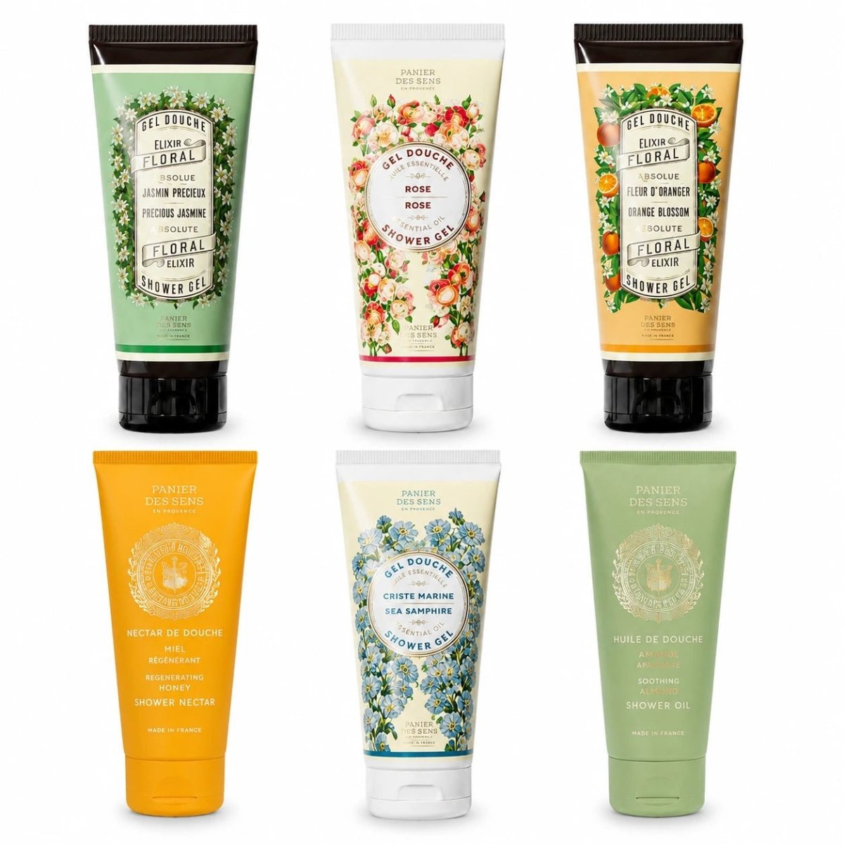 Pack de 6 geles de ducha con aromas variados (6,7 fl.oz.) - Gel de ducha - Panier des Sens