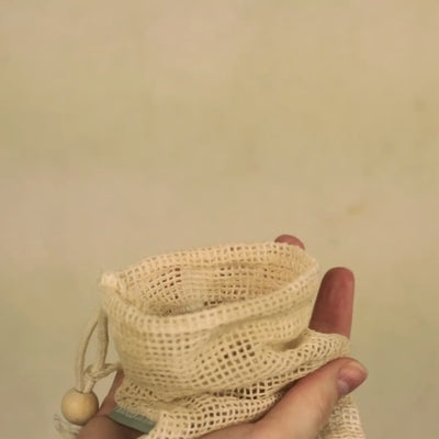 Soap Saver Bag Made of 100% Natural Cotton
