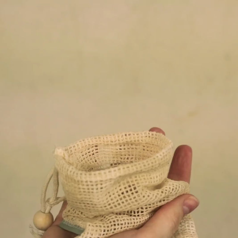 Soap Saver Bag Made of 100% Natural Cotton