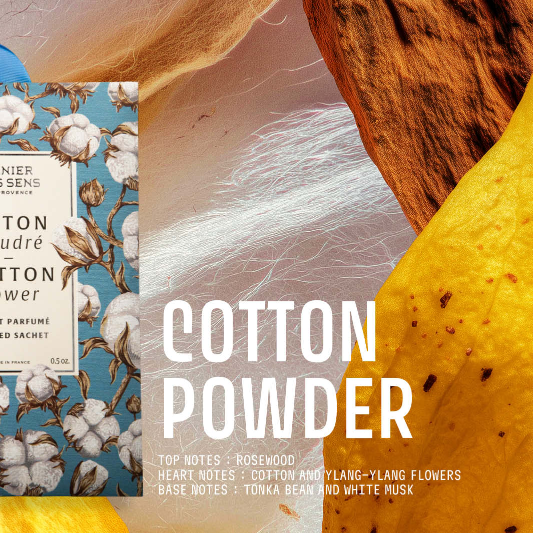 Scented Sachet Cotton flower 0.5 oz - Scented Sachet - Panier des Sens USA