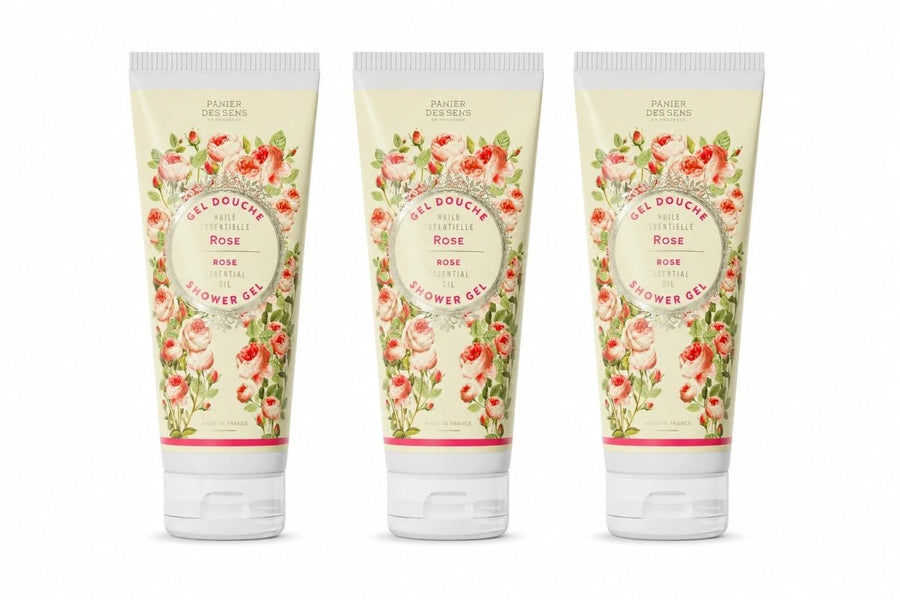 Set of 3 Rejuvenating Rose Shower Gels (6.7 fl.oz.) - Shower gel - Panier des Sens USA