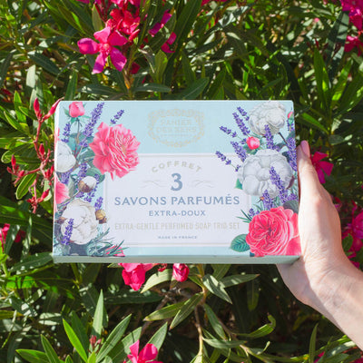 Soap Gift Set of 3 French Shea Butter Soap Bars – 3 x 3.5oz - Solid cosmetics - Panier des Sens USA
