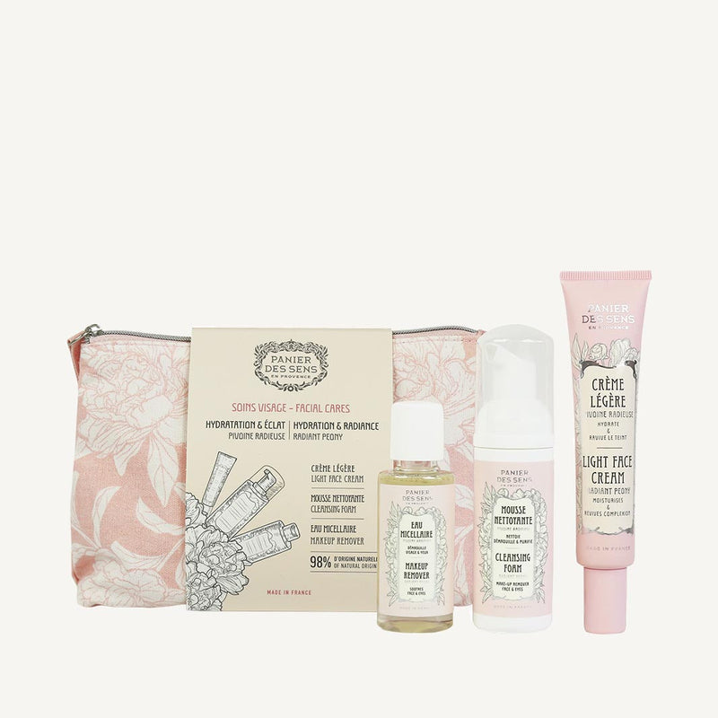 Face care travel set - Radiant Peony Hydration and Radiance