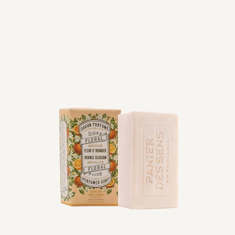 French Orange Blossom Natural Soap Bar with Olive Oil – 5oz - Solid cosmetics - Panier des Sens USA