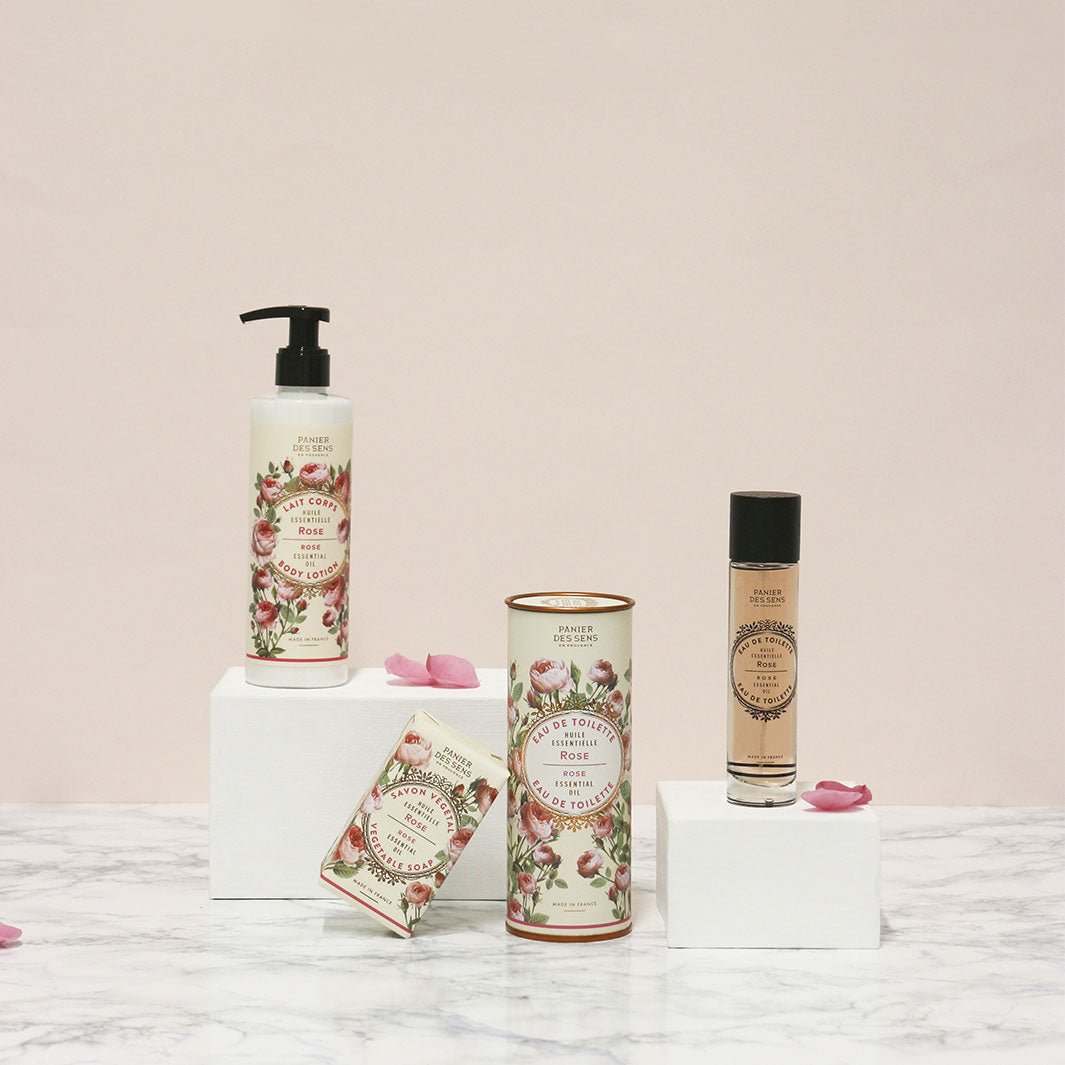 French Rose Natural Soap Bar with Essential Oil – 5oz - Solid cosmetics - Panier des Sens USA