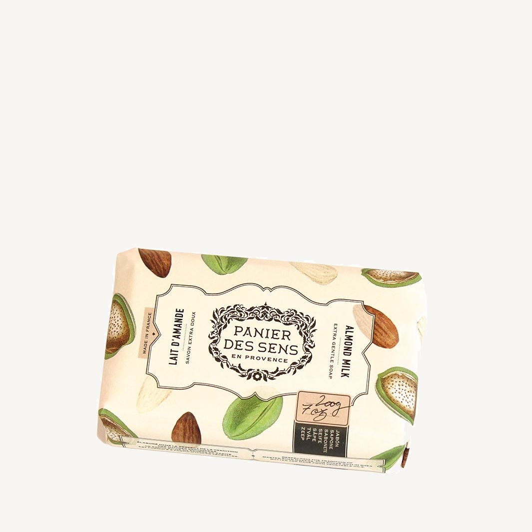 French Sweet Almond Natural Soap Bar with Shea Butter – 7oz - Solid cosmetics - Panier des Sens USA