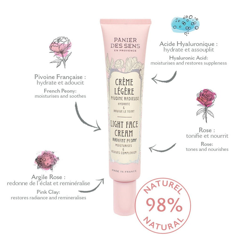 Light face cream - Radiant Peony - Face Care - Panier des Sens USA
