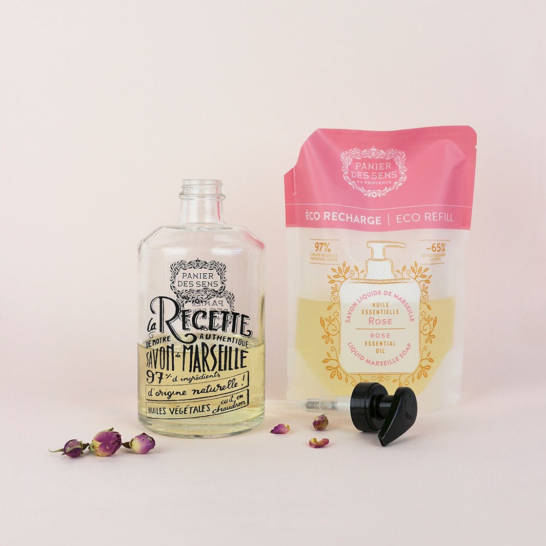 Liquid Marseille Soap Refill - Rejuvenating Rose - Eco - refills - Panier des Sens USA