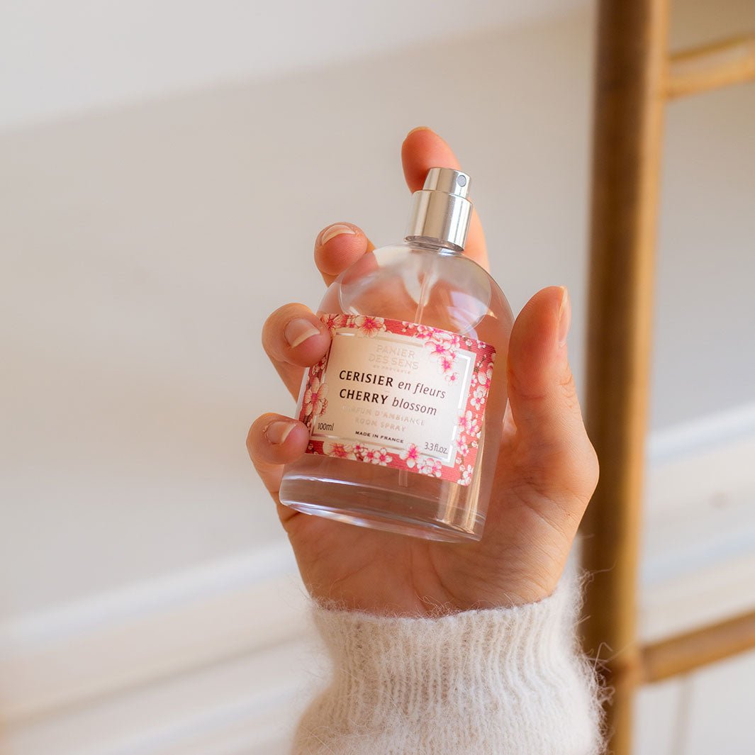 Cherry Blossom Room Spray – Floral & Musky Fragrance, Freshens Home | 90% Natural | 100% Vegetable Alcohol | Made in France
