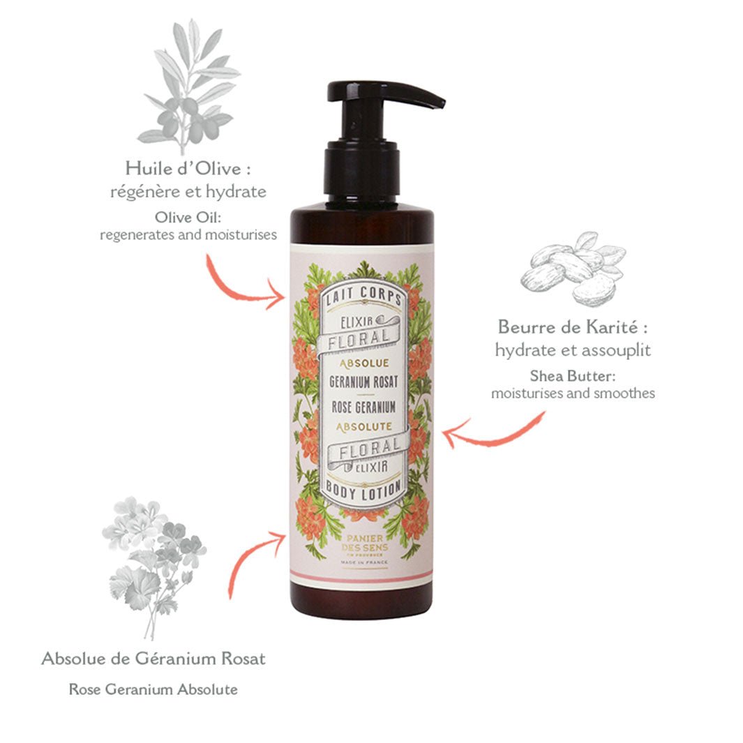 Shea Butter Body lotion - Rose Geranium – Panier des Sens USA