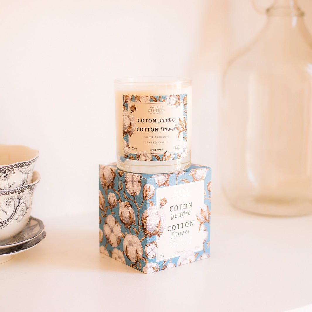 Scented Candle - Cotton Flower Vegan Candle 0,61 lb - Scented candles - Panier des Sens USA