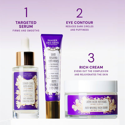 Rutina de día antiedad - Sérum + Contorno de ojos + Crema de día - Cuidado Facial - Panier des Sens USA