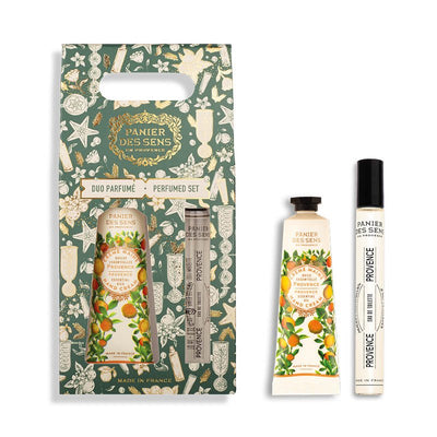 Dúo Navidad Crema Manos + Perfume Roll - On - Energizante Provenza - Regalos - Panier des Sens USA