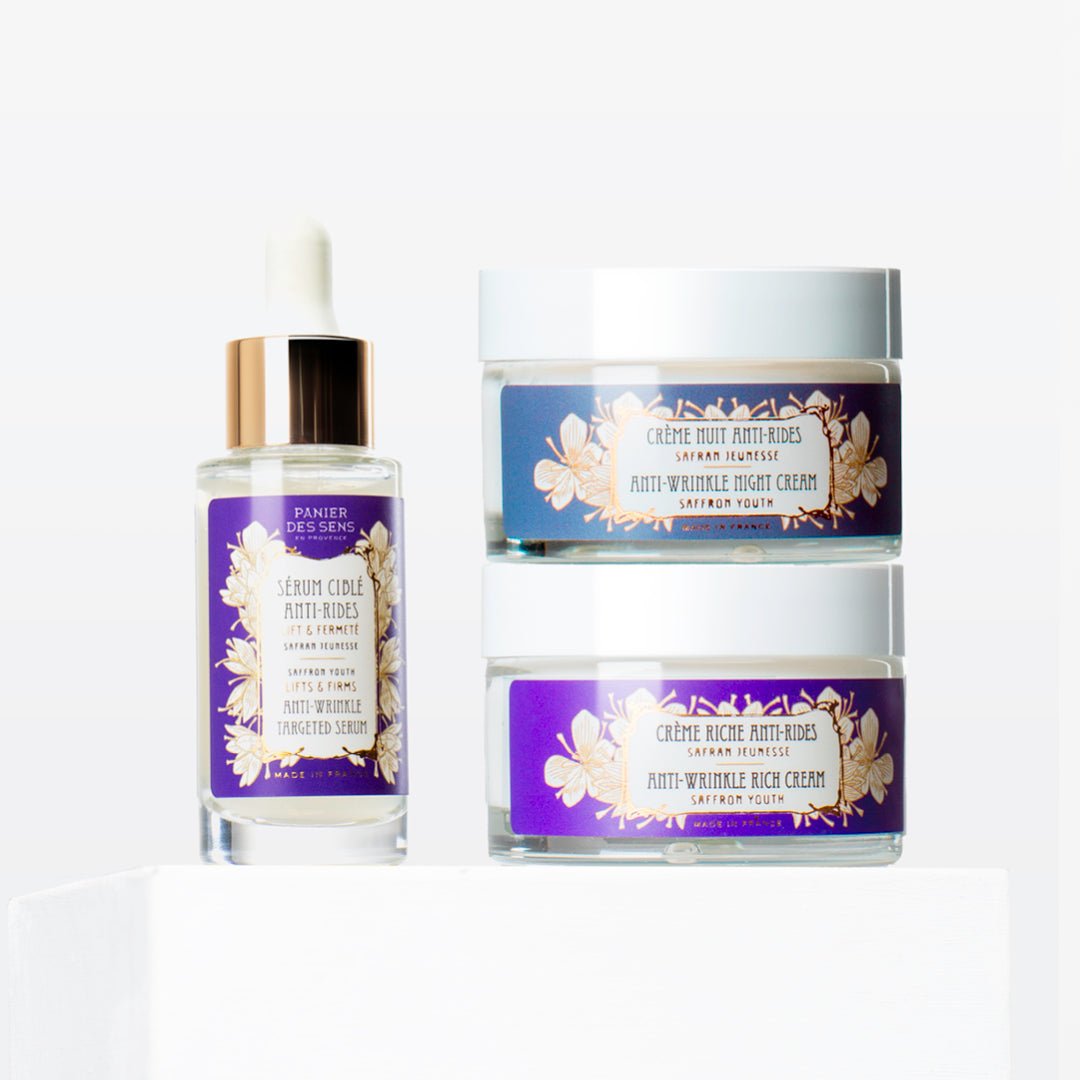 Rutina antiedad completa - Sérum + Crema Rica + Crema de Noche - Cuidado Facial - Panier des Sens USA