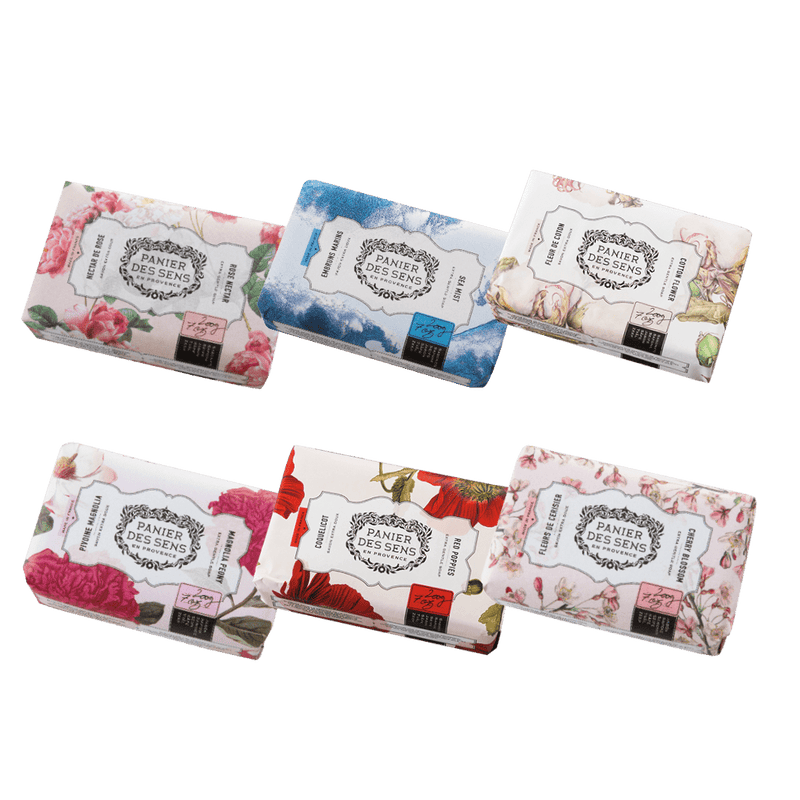 Discovery Pack de 6 Pastillas de Jabón de Karité Francés - 6 x 7oz - Cosméticos sólidos - Panier des Sens USA
