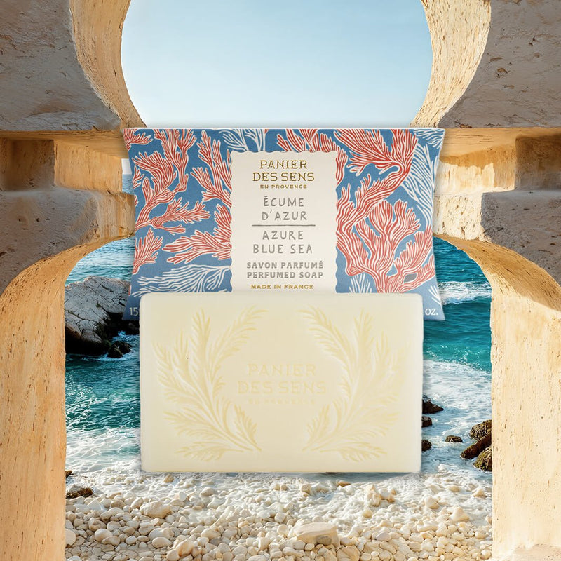 Jabón francés de lujo en barra - Azure Blue Sea - Cosméticos sólidos - Panier des Sens USA