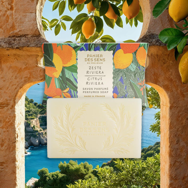 Jabón en barra de lujo francés - Citrus Riviera - Cosméticos sólidos - Panier des Sens USA