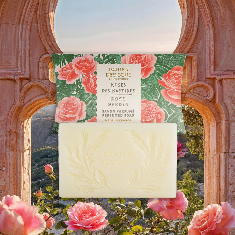Jabón en barra francés de lujo - Rose Garden - Cosméticos sólidos - Panier des Sens USA