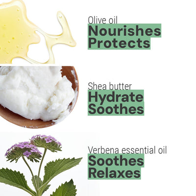 Crema de manos - Verbena Energizante 1 floz - Cuidado de las manos - Panier des Sens USA