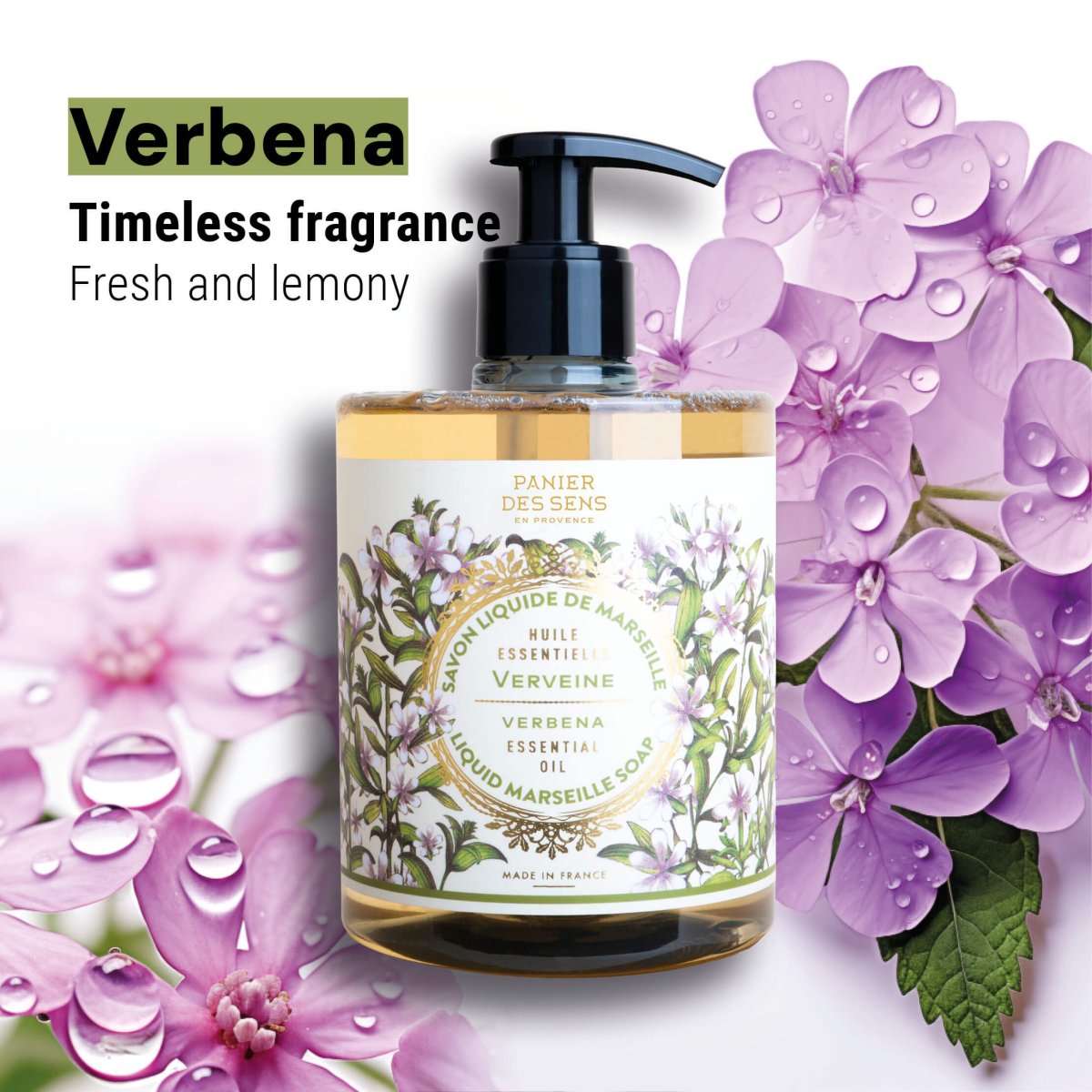 Jabón de manos de verbena de limón - Jabón líquido de Marsella - Panier des Sens USA