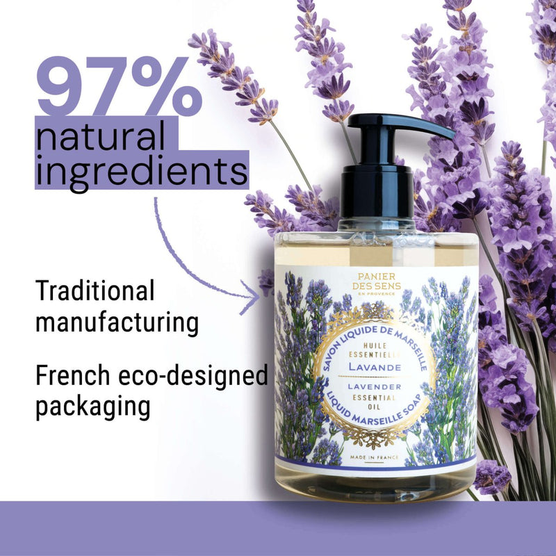 Jabón líquido de Marsella - Lavender savon liquide de Marseille - Liquid Marseille Soap - Panier des Sens USA
