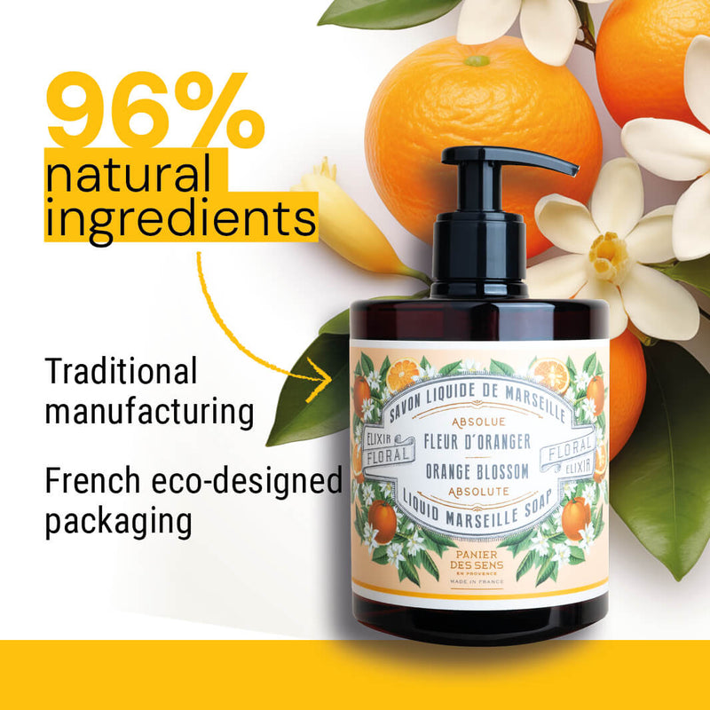 Jabón Líquido de Marsella - Orange Blossom savon liquide de Marseille - Jabón Líquido de Marsella - Panier des Sens USA