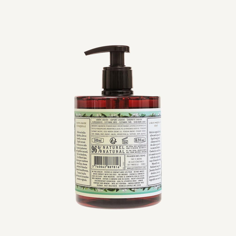 Jabón líquido de Marsella - Precioso jazmín savon liquide de Marseille - Liquid Marseille Soap - Panier des Sens USA