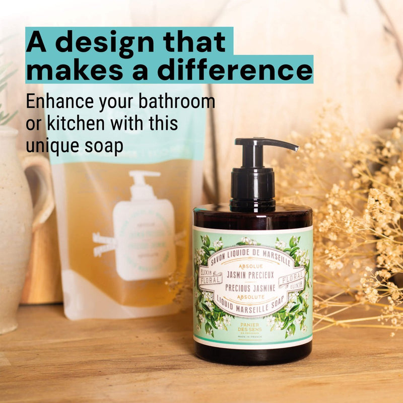 Jabón líquido de Marsella - Precioso jazmín savon liquide de Marseille - Liquid Marseille Soap - Panier des Sens USA