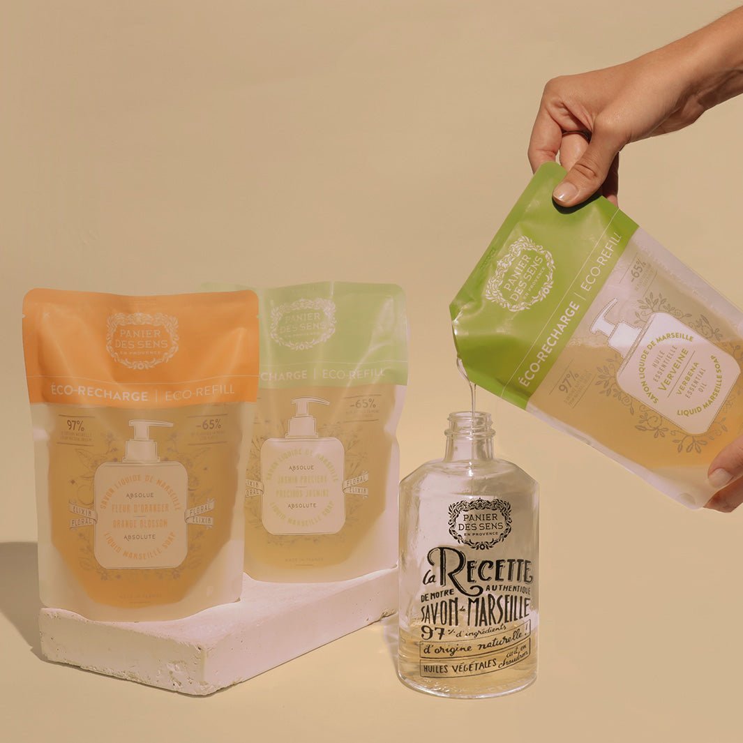 Recambio Jabón Líquido Marsella - Precioso jazmín Jabón Francés - Eco - recambios - Panier des Sens USA